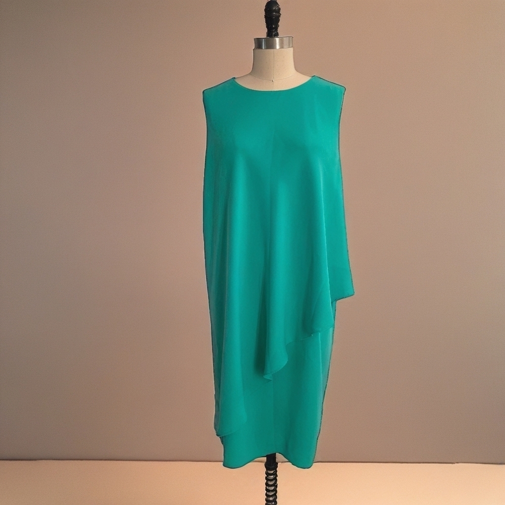 Ralph Lauren Elegant Teal Sleeveless Dress Size 18W